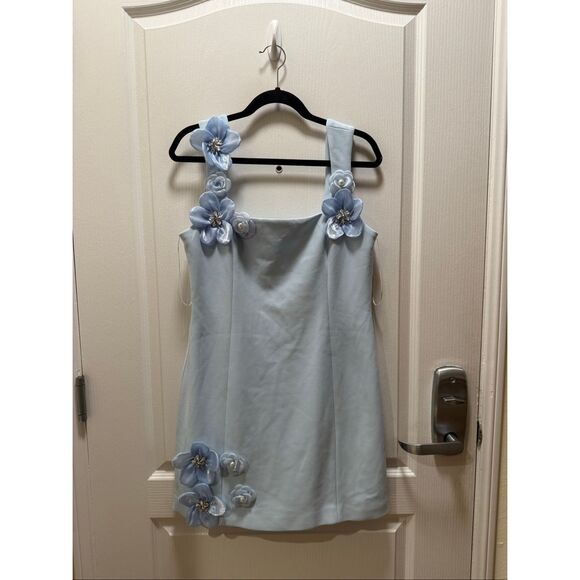 Elliatt Trompe 3D Mini Dress Blue Dinner cocktail Party Wedding size XXL NWT - Picture 5 of 7